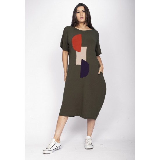 Vestido Amora Malha Midi Plus Verde