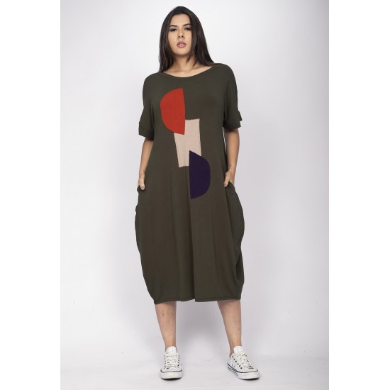 Vestido Amora Malha Midi Plus Verde