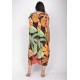 Vestido Kaftan Mutum Detalhes nas Costas Estampa Jardim do Verão