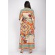 Vestido Kaftan Viscose Longo Estampa Tucano Urbano