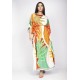 Vestido Kaftan Viscose Longo Estampa Jardim do Sol
