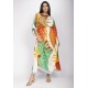 Vestido Kaftan Viscose Longo Estampa Jardim do Sol