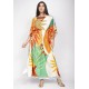 Vestido Kaftan Viscose Longo Estampa Jardim do Sol