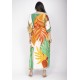 Vestido Kaftan Viscose Longo Estampa Jardim do Sol