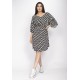 Vestido Curto Caaxixá Viscose com Cordão na Cintura Estampa Encanto das Margaridas