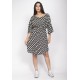 Vestido Curto Caaxixá Viscose com Cordão na Cintura Estampa Encanto das Margaridas