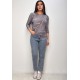 Blusa Morcego Ampla Manga 3/4 Estampa Murici