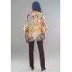 Blusa Poncho Baguari Amplo Estampa Aurora Suave