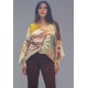 Blusa Poncho Baguari Amplo Estampa Aurora Suave