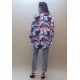 Kimono Viscose Manga Ampla Estampa Jardim Celeste