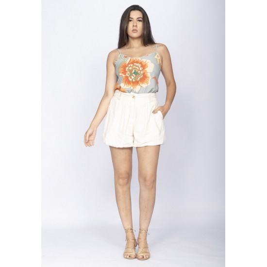 Blusa Regata Niterói Viscose Estampa Tropical Light