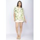 Blusa Ampla Malha Morcego Manga Curta Verde Selvagem