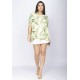 Blusa Ampla Malha Morcego Manga Curta Verde Selvagem