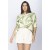 Blusa Ampla Malha Morcego Manga Curta Verde Selvagem