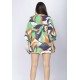 Blusa Poncho Baguari Amplo Estampa Brisa do Mar