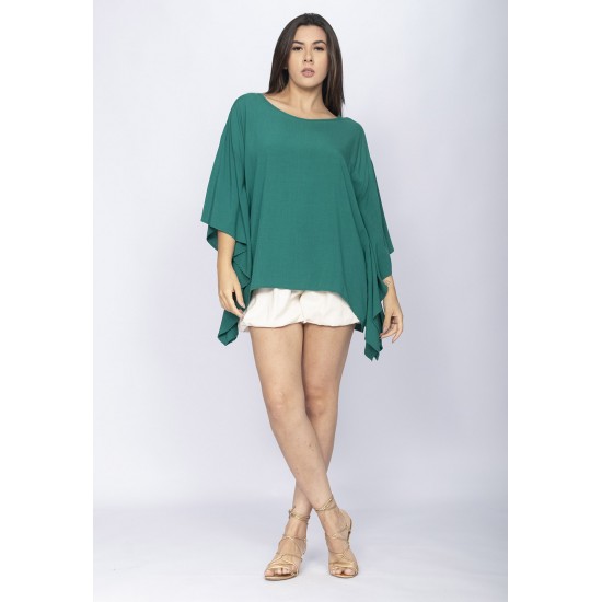 Blusa Poncho Baguari Amplo Verde