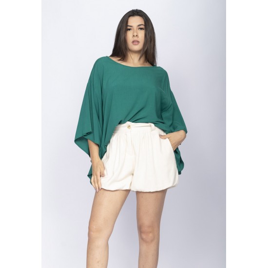 Blusa Poncho Baguari Amplo Verde