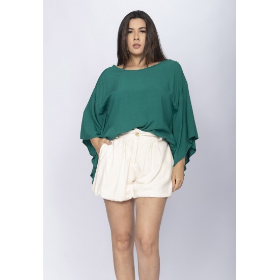 Blusa Poncho Baguari Amplo Verde