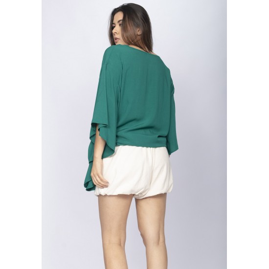 Blusa Poncho Baguari Amplo Verde