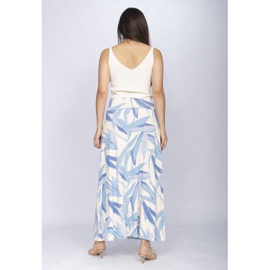 Saia Longa Malha SAZ Estampa Selvagem Blue