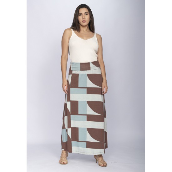 Saia Longa Malha SAZ Estampa Santa Rosa do Tocantins