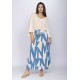 Saia Longa Malha SAZ Estampa Geometric Blue
