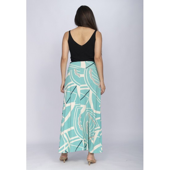 Saia Longa Malha SAZ Estampa Aqua Flora