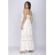 Conjunto de Saia e Croped Flora Amazônica Renda Branco