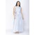 Conjunto de Saia e Croped Essência da Mata Renda Blue