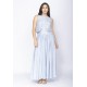 Conjunto de Saia e Croped Essência da Mata Renda Blue