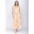 Vestido Longo Acará Malha Estampa Selvagem Laranja