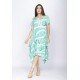 Vestido Saruel Malha Manga Curta Estampa Aqua Flora