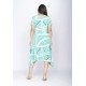 Vestido Saruel Malha Manga Curta Estampa Aqua Flora