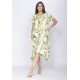 Vestido Saruel Malha Manga Curta Estampa Verde Selvagem