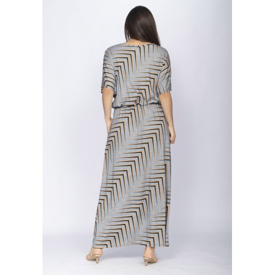 Vestido Longo Plus Malha Estampa Murici