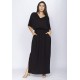 Vestido Longo Plus Malha Preto