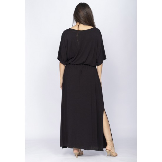 Vestido Longo Plus Malha Preto