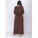 Vestido Longo Plus Malha Marrom