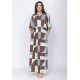 Vestido Longo Plus Malha Estampa Santa Rosa do Tocantins