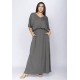 Vestido Longo Plus Malha Mescla