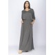 Vestido Longo Plus Malha Mescla