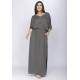 Vestido Longo Plus Malha Mescla