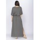 Vestido Longo Plus Malha Mescla