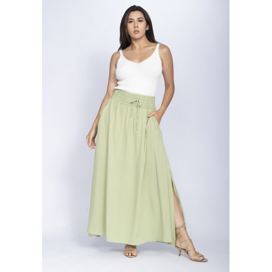 Saia Longa Viscose Verde Serenity