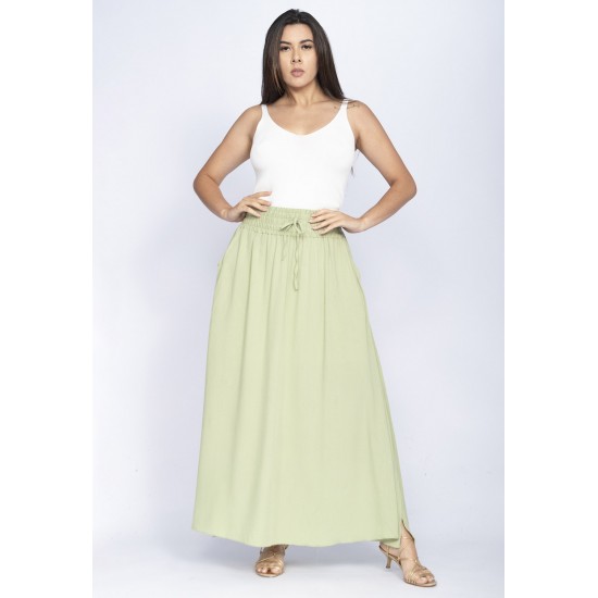 Saia Longa Viscose Verde Serenity