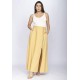 Saia Midi com Zíper Amarelo Dijon
