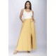 Saia Midi com Zíper Amarelo Dijon
