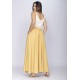 Saia Midi com Zíper Amarelo Dijon