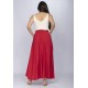 Saia Midi com Zíper Vermelho Vivo