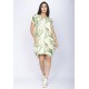 Vestido Curto Malha Amplo Always Estampa Verde Selvagem